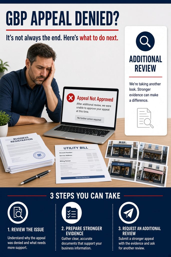 Google Business Profile additional review after a denied appeal