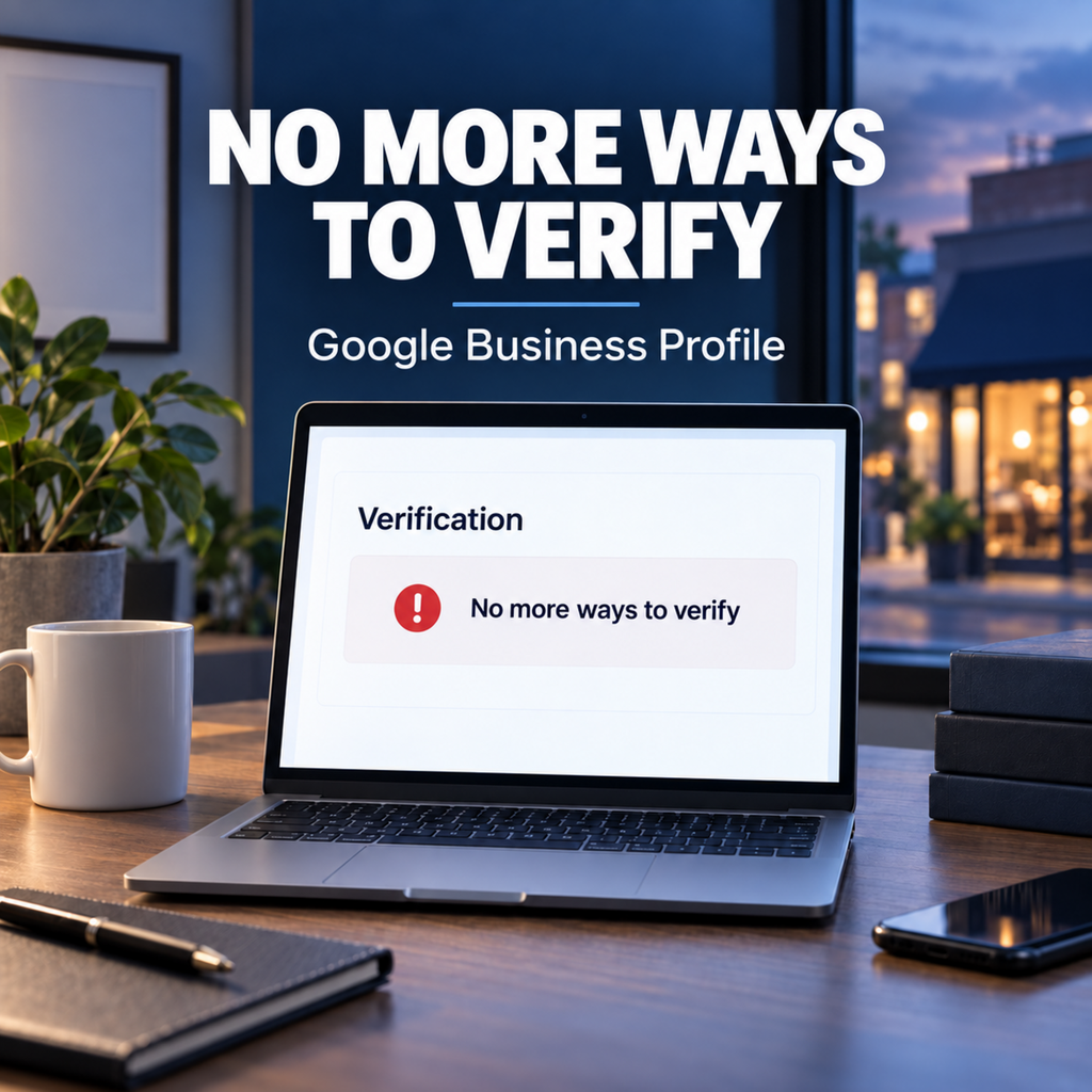  No more ways to verify Google Business Profile message after video verification failed